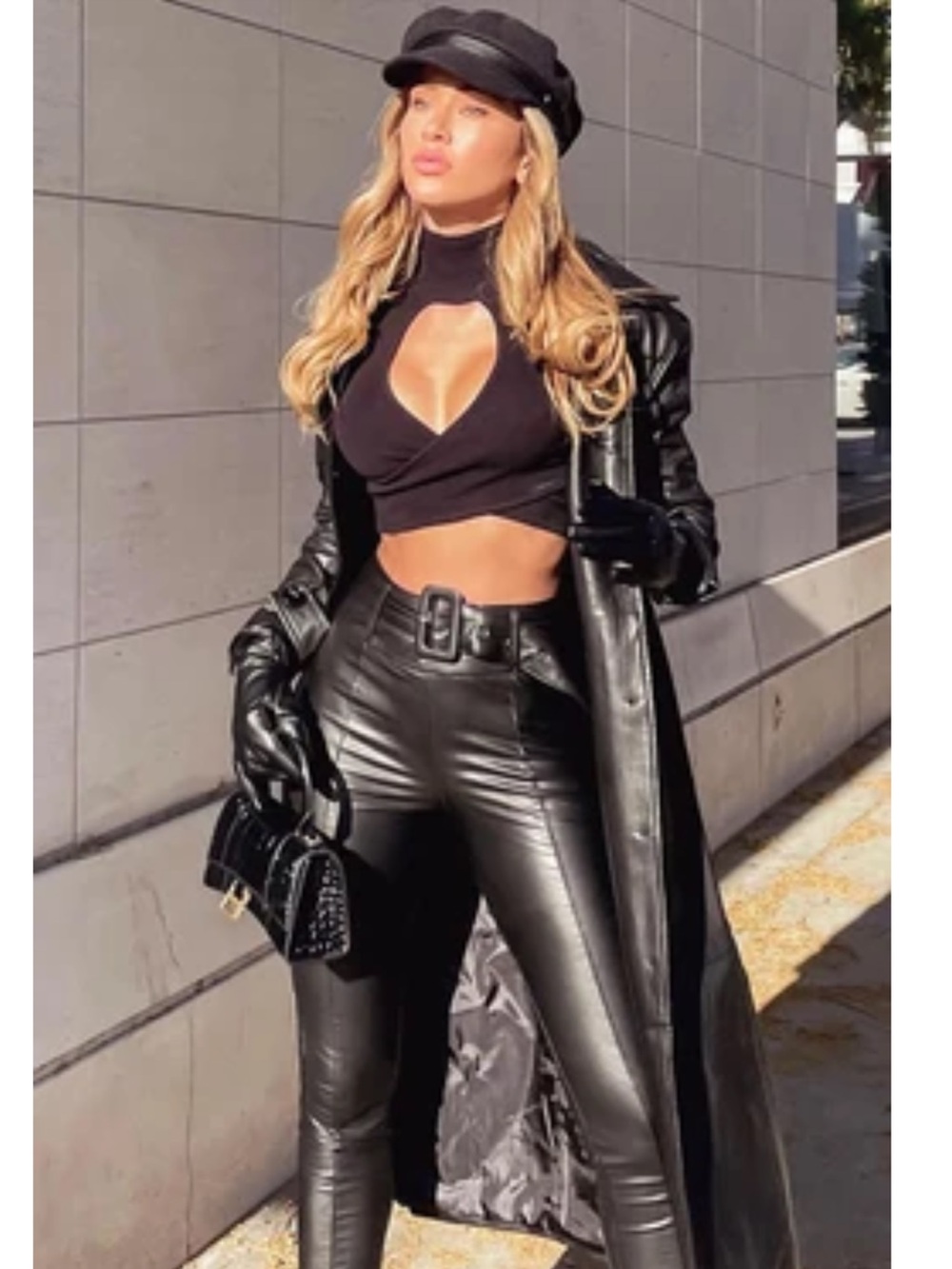 Fashion Nova Black Cutout Turtleneck Sweater